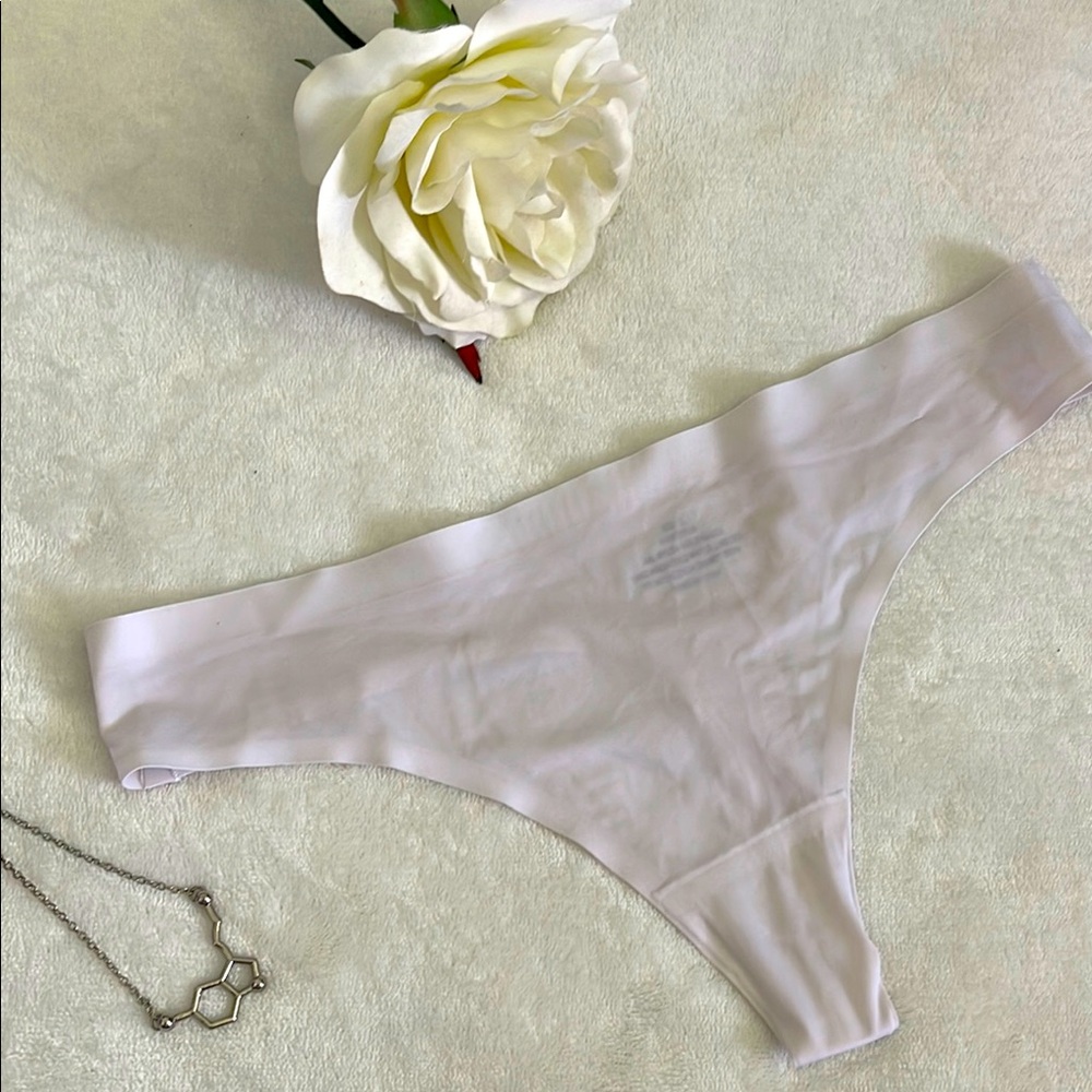 Women’s White Thong Size L
